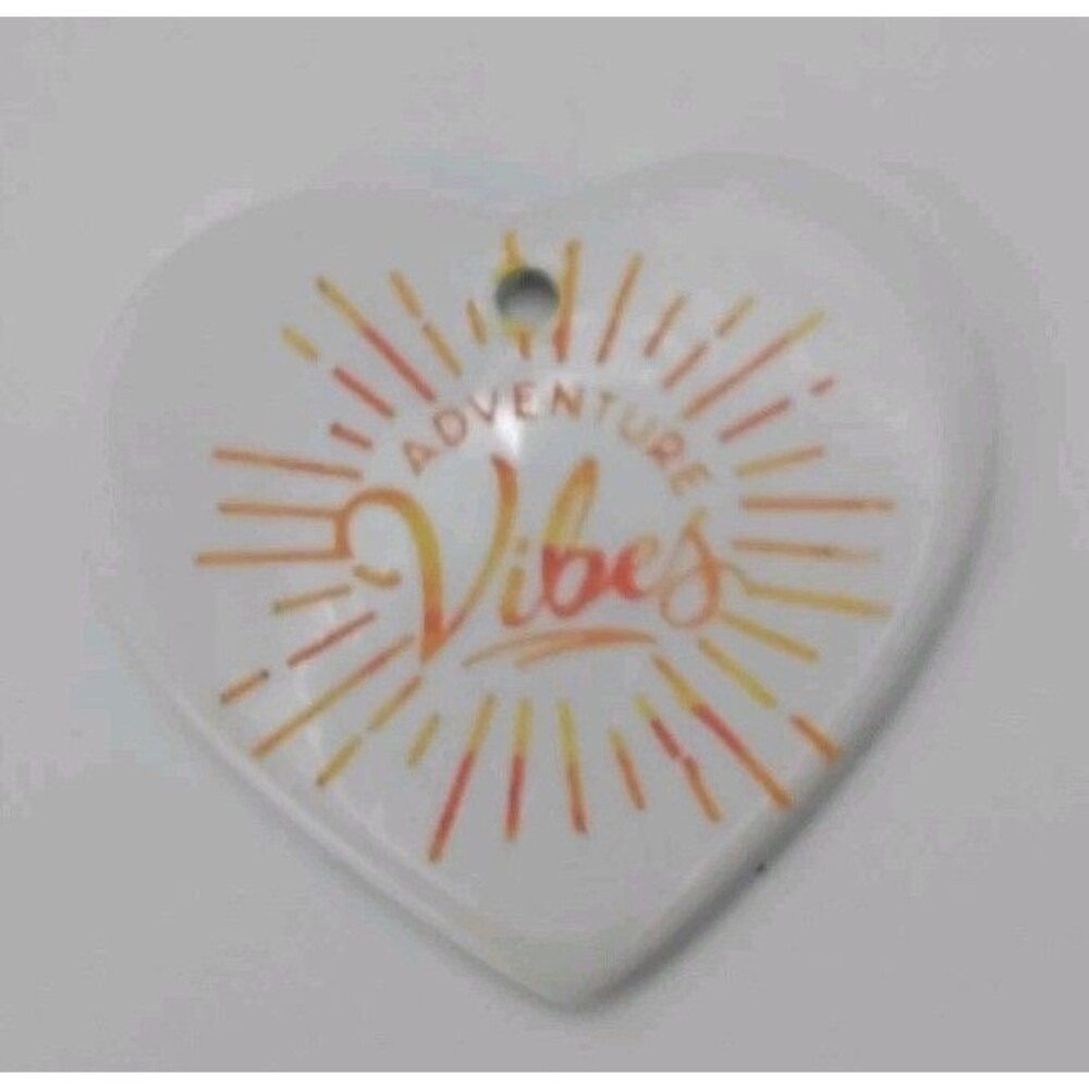 " Adventure Vibes " Heart Ornament Camping Outdoor Travel Holiday Christmas